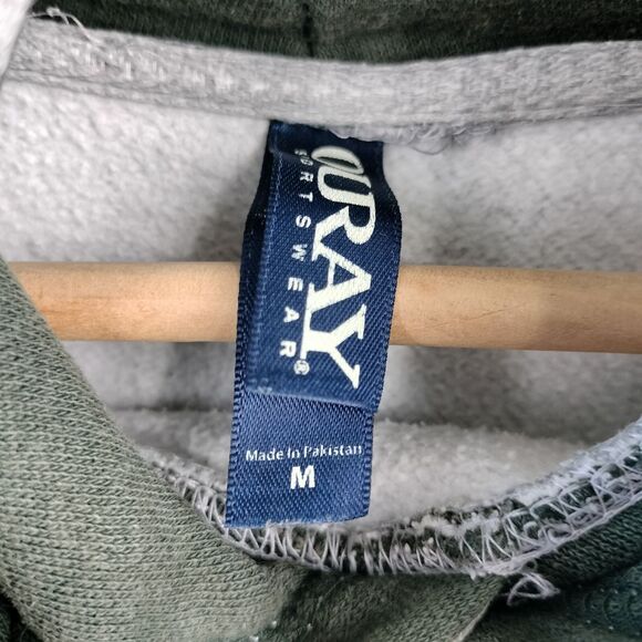 Michigan State Spartans Hoodie Sweatshirt Mens M Green Gray Ouray Spellout VTG - Picture 12 of 15